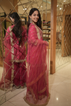 Rani Dolna Readymade Sharara Set With Net Dupatta (Ft:-Muskan Sharma)