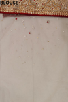 Mouse Net Embroidered Saree With Unstitched Blouse