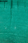 Bottle Green Gajji Silk Saree With Unstitched Blouse