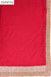 Rani Georgette Semi Stitched Salwar Suit With Dupatta