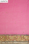 Brown Khaddi Georgette Semi Stitched Salwar Suit With Dupatta