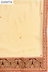 Tussar Maroon Georgette Semi Stitched Salwar Suit With Dupatta
