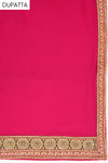 Tussar Rani Net Georgette Semi Stitched Salwar Suit With Dupatta