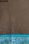 Black Chiffon Embroidered Saree With Unstitched Blouse