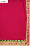 Tussar Rani Net Georgette Semi Stitched Suit Salwar With Dupatta