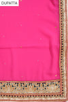 Rani Georgette Semi Stitched Suit Salwar With Dupatta