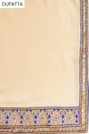 White Georgette Semi Stitched Salwar Suit With Dupatta