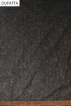Black Net Semi Stitched Salwar Suit With Dupatta
