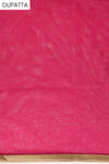Magenta Net Semi Stitched Salwar Suit With Dupatta