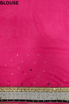 Rani Chiffon Embroidered Saree With Unstitched Blouse