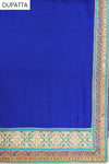 Royal Blue Georgette Semi Stitched Salwar Suit With Dupatta