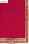 Tussar Rani Net Georgette Semi Stitched Suit Salwar With Dupatta