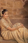 Tussar Khaddi Geogette Saree With Unstitched Blouse (Ft:-Guneet Virdi)