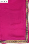 Royal Blue Tussar Semi Stitched Salwar Suit With Dupatta