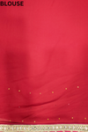 Maroon Crepe Embroidered Saree With Unstitched Blouse