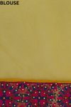 Lime Green Net Embroidered Saree With Unstitched Blouse