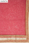 Tussar Maroon Tussar Unstitched Salwar Suit With Dupatta