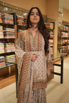 Tussar Crepe Readymade Sharara Set With Crepe Dupatta (Ft:-Muskan Sharma)