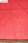 Red Net Semi Stitched Salwar Suit With Dupatta