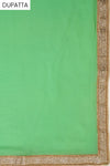 Tea Green Georgette Unstitched Suit Salwar With Dupatta