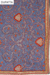 Maroon Georgette Unstitched Suit Salwar With Dupatta