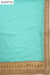 Firozi Khaddi Georgette Semi Stitched Salwar Suit With Dupatta