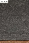 Black Net Semi Stitched Salwar Suit With Dupatta