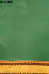 Mint Green Crepe Embroidered Saree With Unstitched Blouse