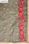 Rani Georgette Semi Stitched Salwar Suit With Dupatta