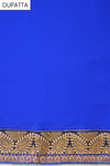 Royle Blue Lace Georgette Semi Stitched Salwar Suit With Dupatta
