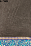 Black Georgette Embroidered Saree With Unstitched Blouse