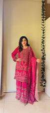 Rani Crepe Readymade Sharara Set With Crepe Dupatta (Ft:-Anjan Prasad)