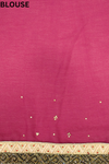 Magenta Chiffon Embroidered Saree With Unstitched Blouse