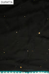 Black Georgette Semi Stitched Salwar Suit With Dupatta