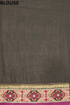 Black Georgette Embroidered Saree With Unstitched Blouse