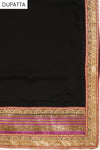 Black Georgette Semi Stitched Salwar Suit With Dupatta