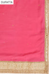 Gajari Tussar Georgette Semi Stitched Suit Salwar With Dupatta