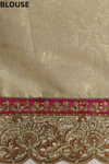 Rani Grey Brasso Net Embroidered Saree With Unstitched Blouse