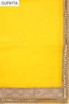 Lemon Georgette Semi Stitched Salwar Suit With Dupatta