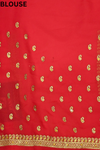 Red Georgette Embroidered Saree With Unstitched Blouse