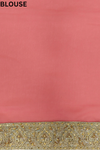 Pink Chiffon Embroidered Saree With Unstitched Blouse