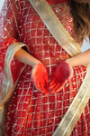 Maroon Georgette Lehenga Set And Net Dupatta With Readymade Blouse (Ft:-Arti Chauhan)