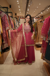 Rani Dolna Readymade Sharara Set With Net Dupatta (Ft:-Muskan Sharma)