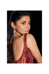 Maroon Net Pre-Draped Designer Saree With Readymade Blouse (Ft:-Kanika Mann)
