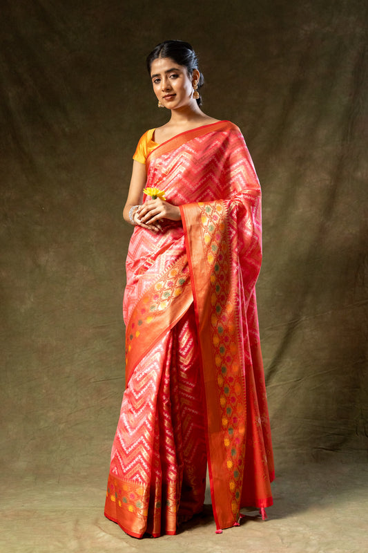 Tissue Banarasi Woven Zari Saree