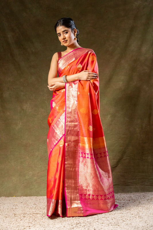 South Indian Silk Woven Zari Saree