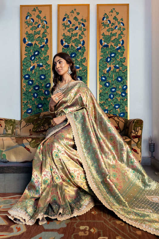 Banarasi Silk Embroidered Saree