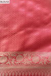 Gajari Banarasi Silk Saree With Unstitched Blouse