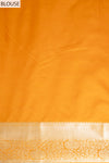 Mustard Banarasi Silk Saree With Unstitched Blouse