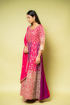 Rani Georgette Floor Length Readymade Suit With Georgette Dupatta